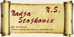 Nadja Stojković vizit kartica